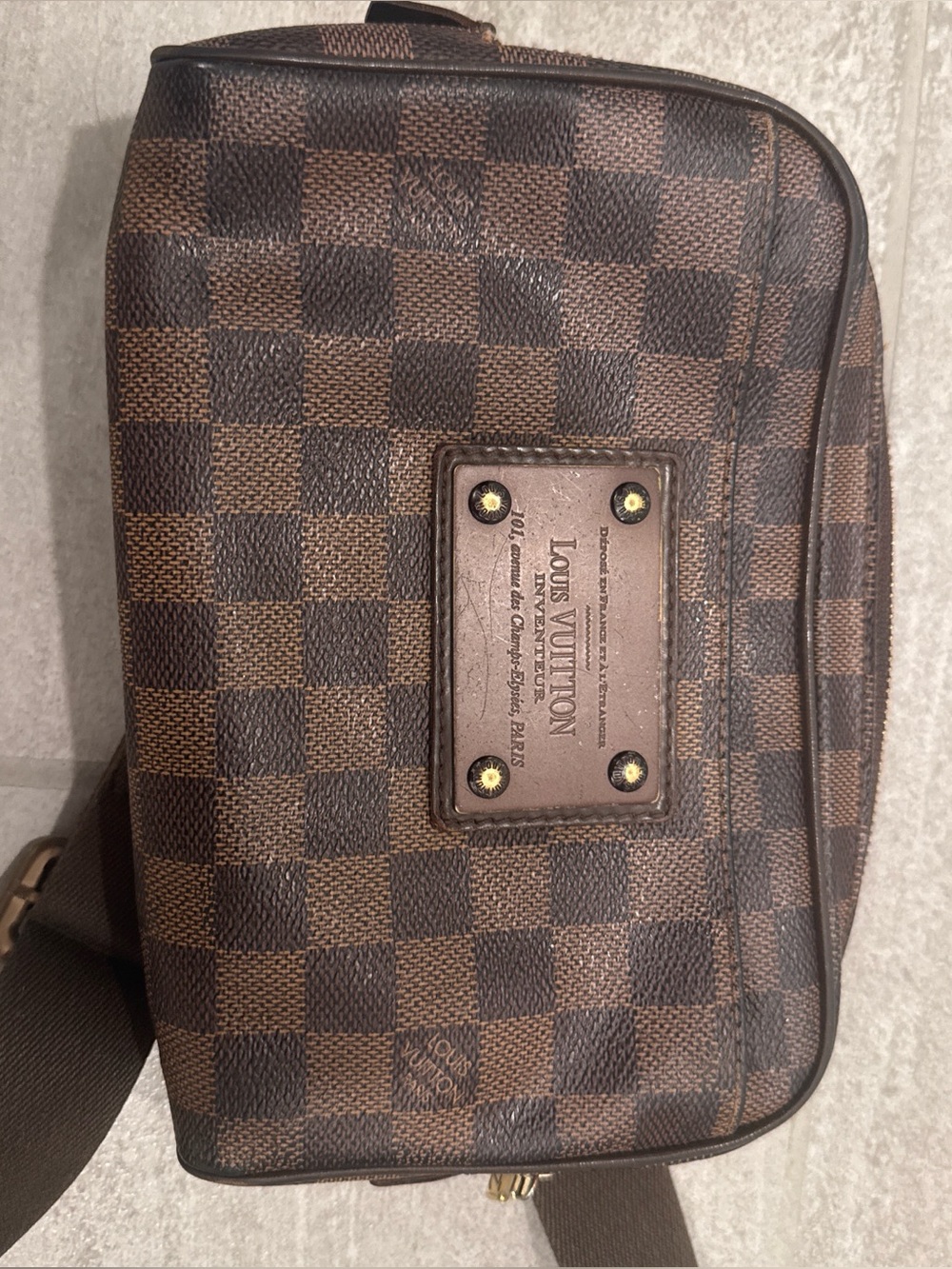 Louis Vuitton Brown Damier Ebene Crossbody Belt Bag